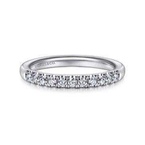 Gabriel 14K White Gold Half Anniversary Anniversary Band