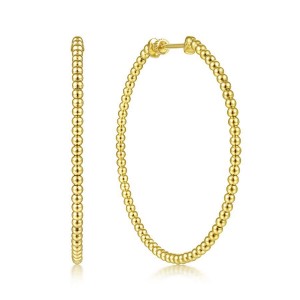 Gabriel & co 14K Yellow Gold 50mm Bujukan Classic Hoop Earrings
