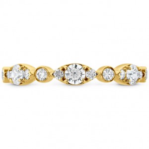 Hearts on Fire 18K Yellow Gold Bezel Regal Anniversary Band