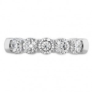 Hearts on Fire Platinum Signature 5 Stone Anniversary Band