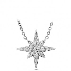 Hearts on Fire 18K White Gold Charmed Starburst Pendant