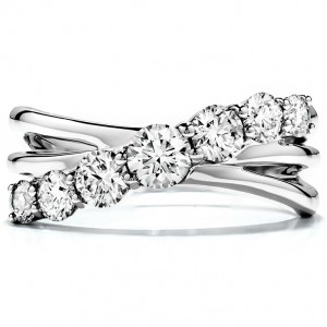 Hearts on Fire 18K White Gold Intermingle Single Right Hand Ring