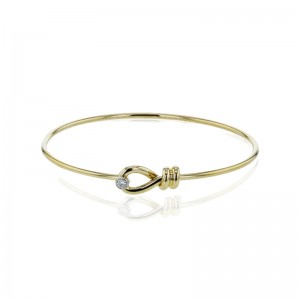 Simon G. 18K Yellow and White Gold Diamond Bangle
