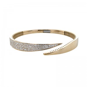 Simon G 18K Rose Gold Bangle with 150 Round Diamonds 2.05 Tcw G-H VS2-SI1