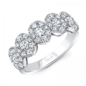 14K White Gold Diamond Half-Anniversary Band