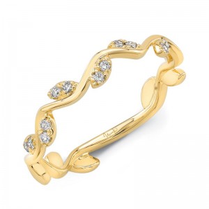 14K Yellow Gold Diamond Anniversary Band