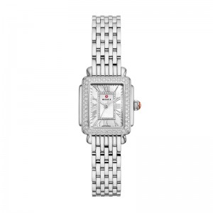 Michele Deco Madison Mini Diamond Stainless Steel Watch