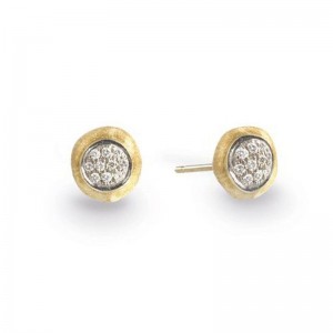 18K Yellow & White Gold Delicati Orecchini Jaipur Moneta Earrings with 20=0.15TW Round Diamonds F-G VS