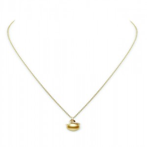 Mikimoto 18K Yellow Gold Twist Golden South Sea Pendant Necklace