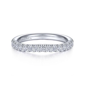Gabriel & Co. 14K White Gold Anniversary Band with Round Diamonds 0.43 Tcw G-H SI2
