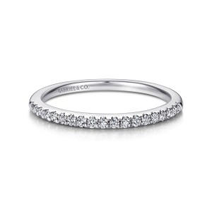 Gabriel & Co. 14K White Gold Contemporary Diamond Anniversary Band