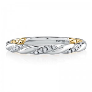 A.Jaffe 14K White and Yellow Gold Diamond Anniversary Band