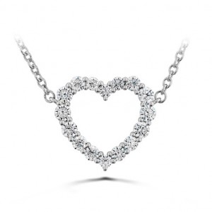 Hearts on Fire 18K White Gold Signature Heart Pendant Necklace