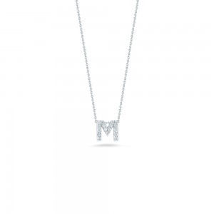 Roberto Coin 18K White Gold Love Letter Diamond 