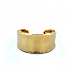 Estate 18K Yellow Gold Robert Lee Morris Solid Gold Calf Bangle