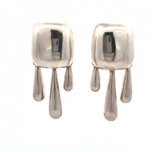 Estate Sterling Silver clip on earrings