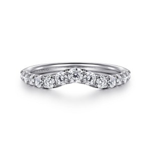 Gabriel & Co. 14K White Gold French Anniversary Band