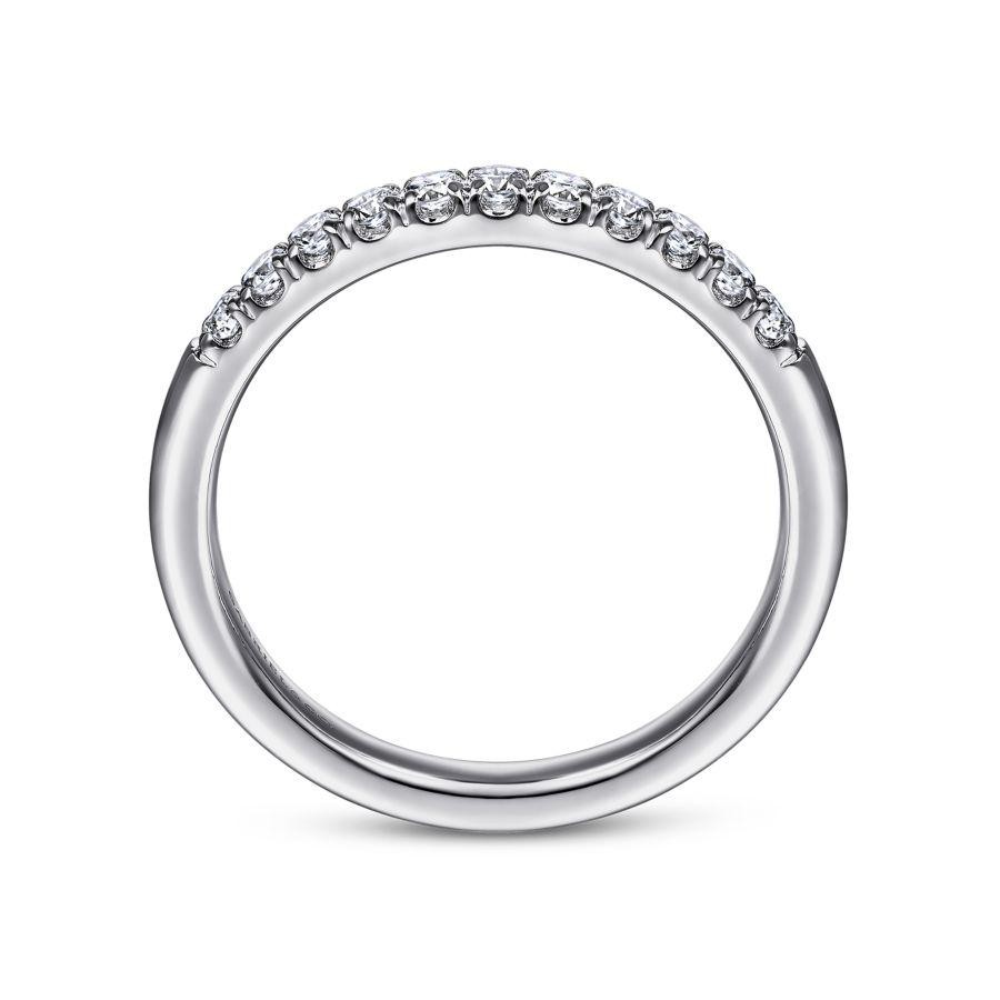 Gabriel 14K White Gold Half Anniversary Anniversary Band