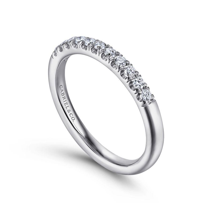 Gabriel 14K White Gold Half Anniversary Anniversary Band