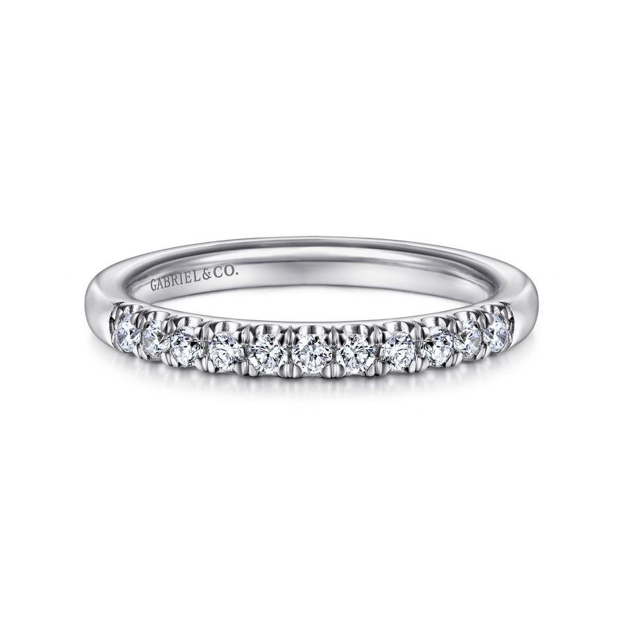 Gabriel 14K White Gold Half Anniversary Anniversary Band