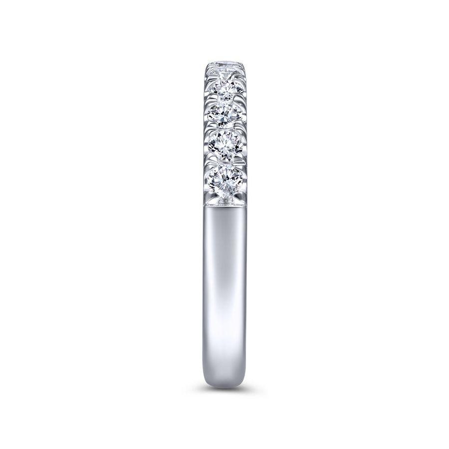 Gabriel & Co. 14K White Gold Diamond Anniversary Band with 11 Round Diamonds 0.48 Ctw G-H SI2