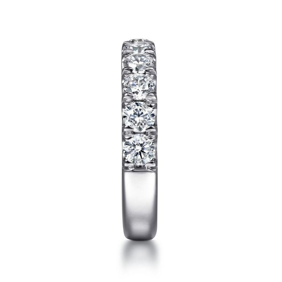 Gabriel & Co. 14K White Gold Anniversary Band with 11 Round Diamonds 1.50 Tcw G-H SI2 Size 6.5