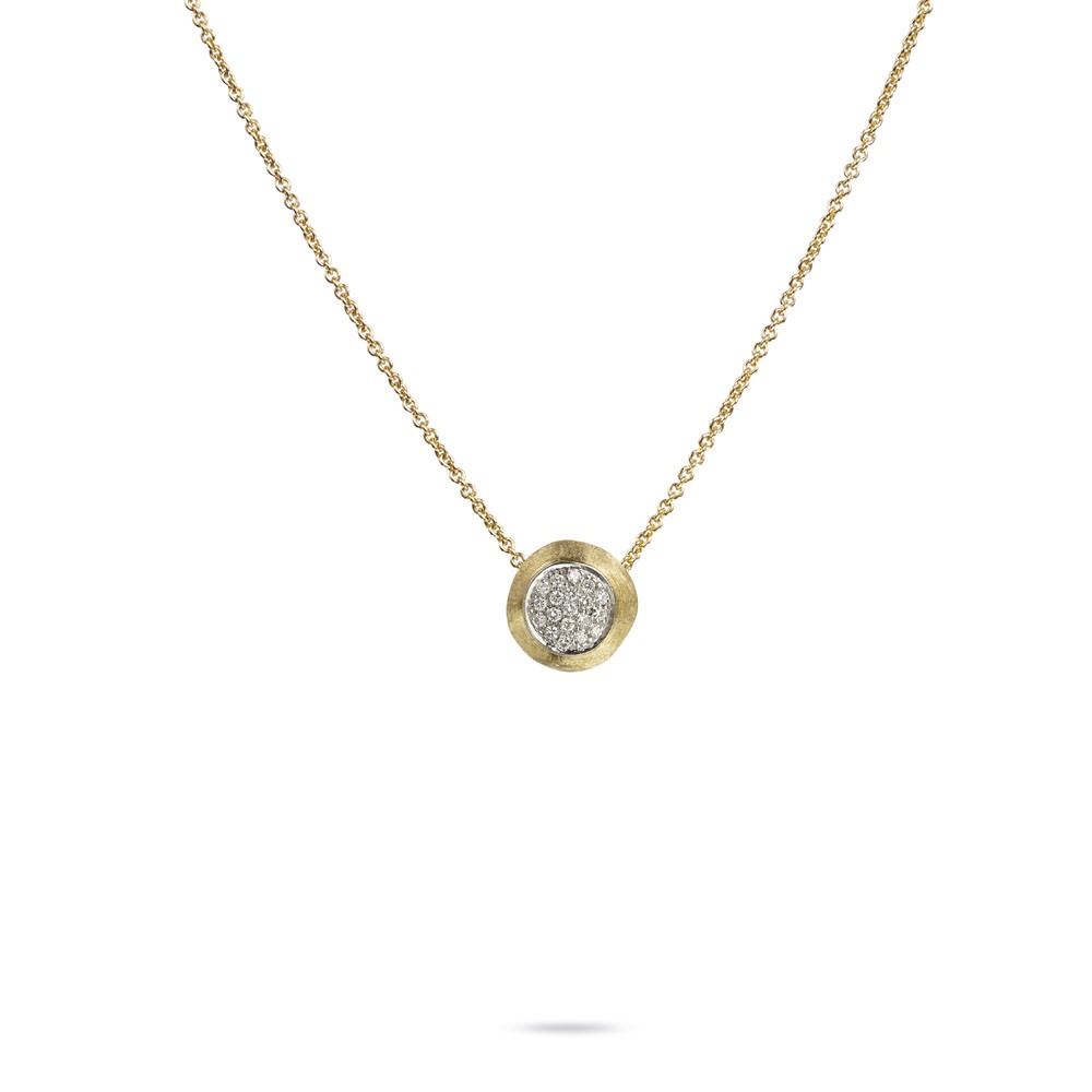 Marco Bicego 18K Yellow Gold Delicati Pendant with 19 Round Diamonds 0.15 Tcw F-G VS