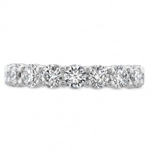 Hearts on Fire Platinum Eternity Band with 20 Round Diamonds 2.67 Tcw G-H VS-SI  Size 6.5