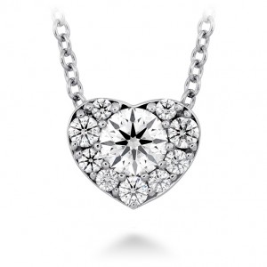 Hearts on Fire 18K White Gold Fulfillment Heart Pendant Necklace