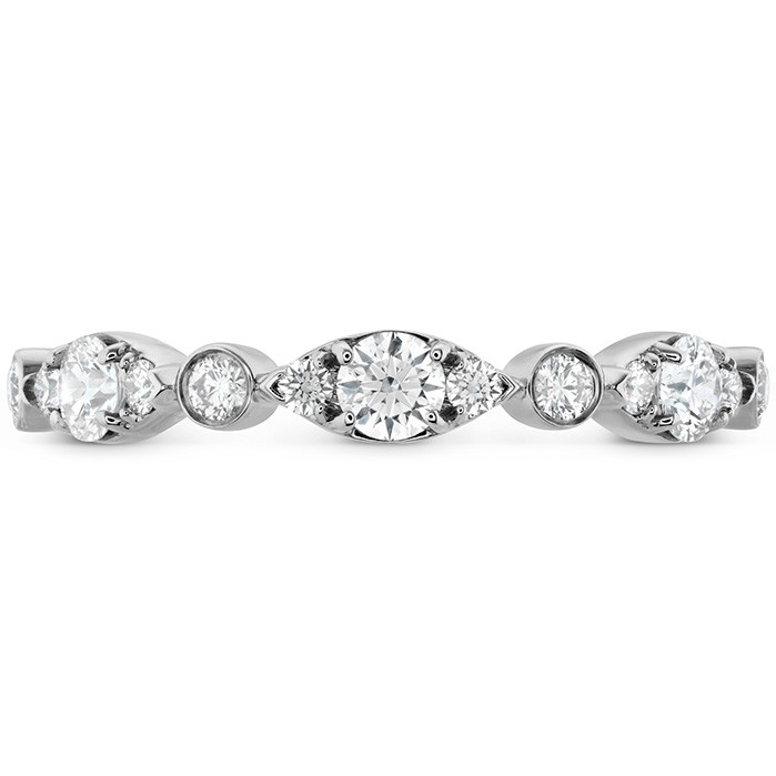 Hearts on Fire 18K White Gold Bezel Regal Anniversary Band