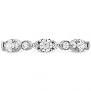 Hearts on Fire 18K White Gold Bezel Regal Anniversary Band
