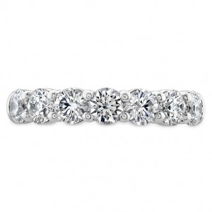 Hearts on Fire Platinum Signature 7 Stone Anniversary Band with 7 Round Diamonds 0.78 Tcw G-H VS-SI
