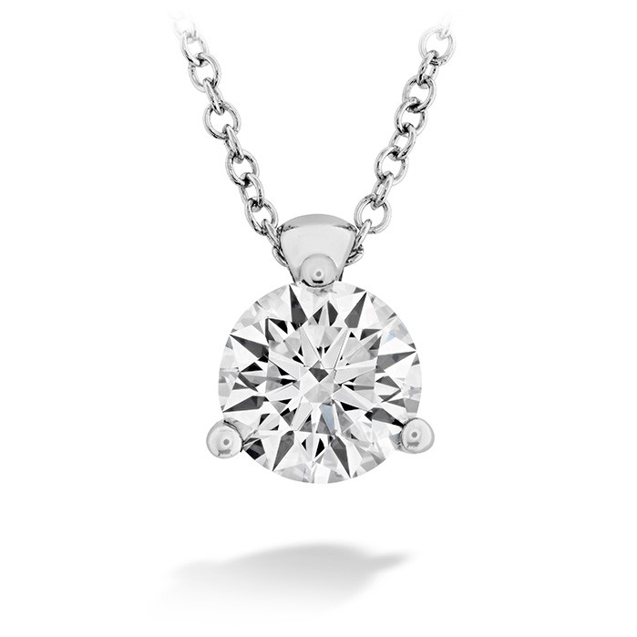 Hearts on Fire 18K White Gold Classic Three-Prong Solitaire Pendant Necklace