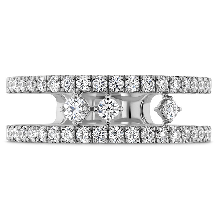 Hearts on Fire 18K White Gold Grace Floating Right Hand Ring