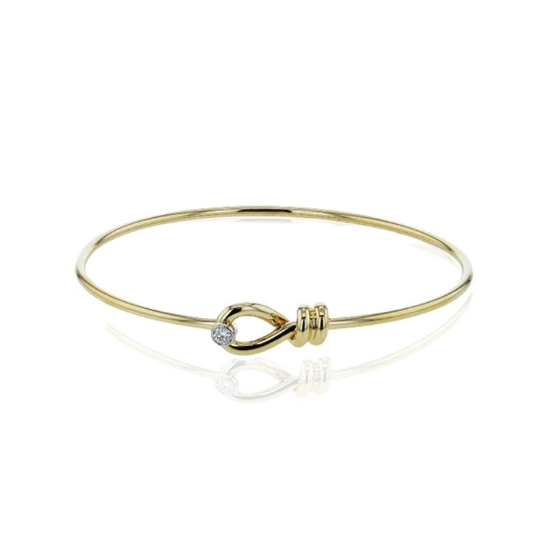 Simon G. 18K Yellow and White Gold Diamond Bangle