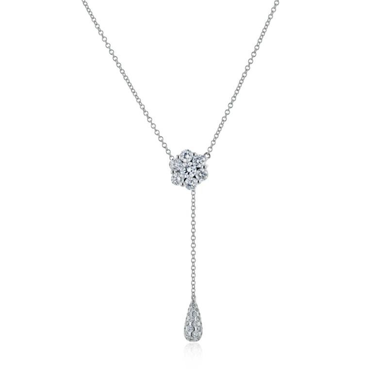 Simon G. 18K White Gold Diamond Necklace