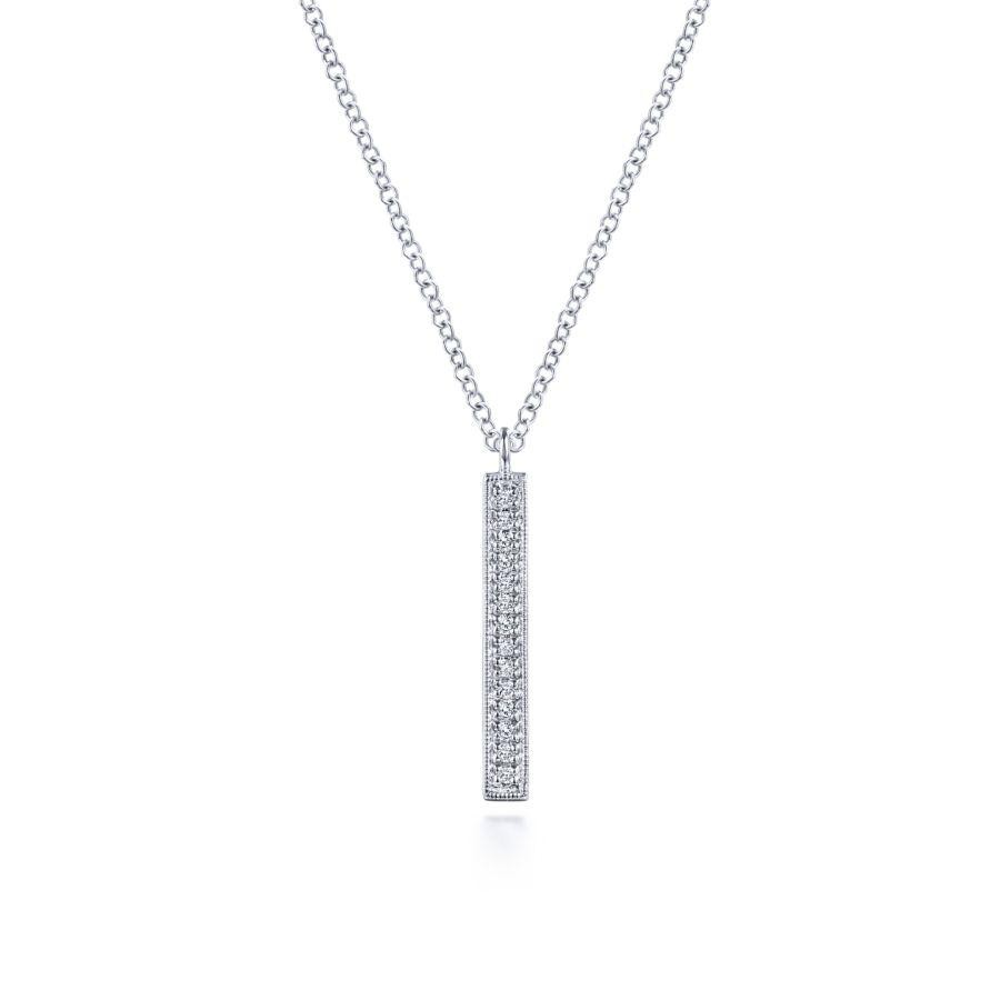 Gabriel & Co. 14K White Gold Diamond Pendant
