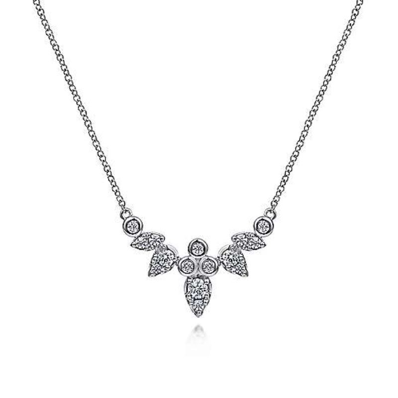Gabriel & Co. 14K White Gold Lusso Diamond Fashion Necklace