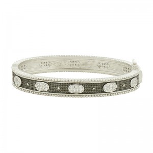 Freida Rothman SIGNATURE OVAL ETERNITY HINGED BANGLE