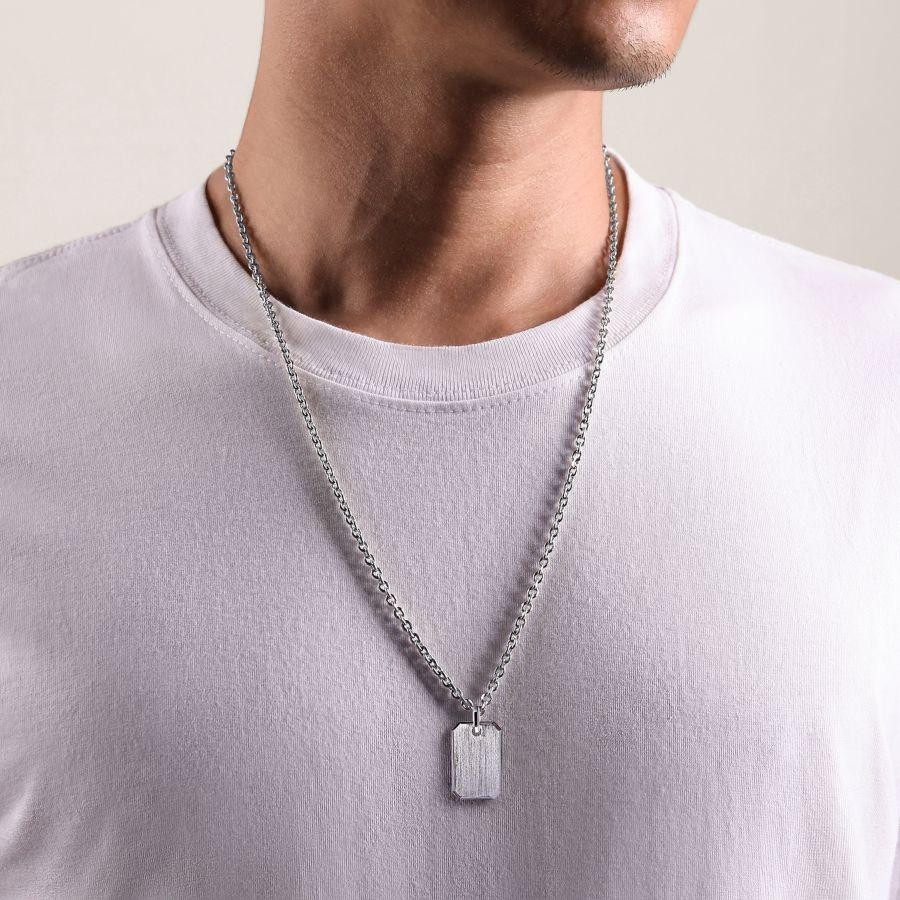 Gabriel & co Sterling Silver Dog Tag Pendant