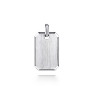 Gabriel & co Sterling Silver Dog Tag Pendant