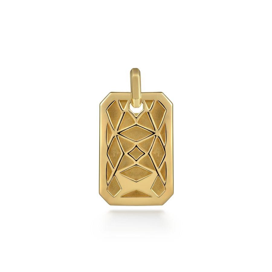 Gabriel & Co. 14K Yellow Gold Dog Tag Pendant