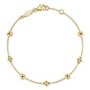 Gabriel 14K Yellow Gold Bujukan Bracelet Length 7