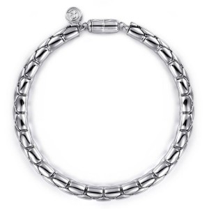 Gabriel & Co. Sterling Silver Tubular Chain Bracelet (Classic Collection) Size 8