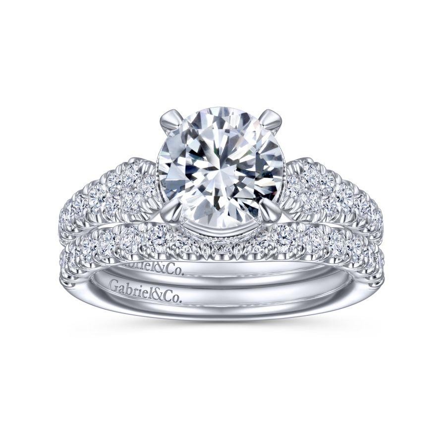 Gabriel & Co. 14K White Gold Anniversary Band with Round Diamonds 0.43 Tcw G-H SI2