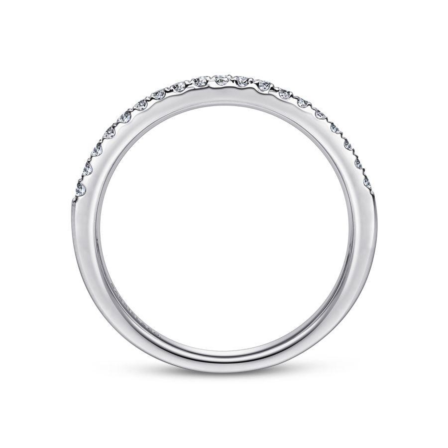 Gabriel & Co. 14K White Gold Contemporary Diamond Anniversary Band