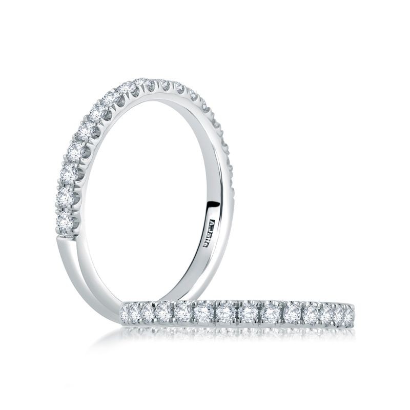 A.Jaffe 14K White Gold Empire Legacy Diamond Halfway Anniversary Band