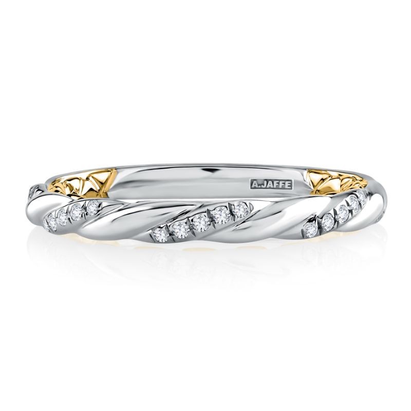 A.Jaffe 14K White and Yellow Gold Diamond Anniversary Band