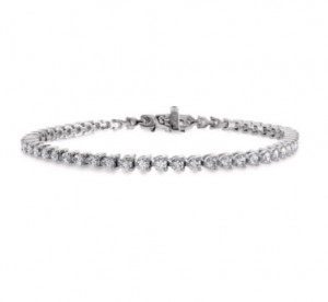 Hearts on Fire 18K White Gold Select Tempatation Bracelet with 57 Round Diamonds 2.96 Tcw K VS-S