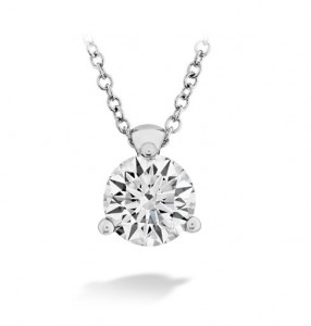 Hearts on Fire 18K White Gold Classic Three-Prong Solitaire Pendant Necklace